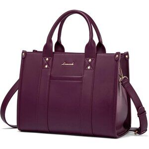 Women Purple Imported Faux Leather Satchel Shoulder Crossbody Top Handle Bag